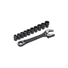 JOGO SOQUETE VORTEX X6 COM 11 PC 10 A 19MM COM CHAVE 8 SATA