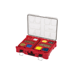 caixa organizadora tampa transp plast packout 48228430 milwaukee 538573 