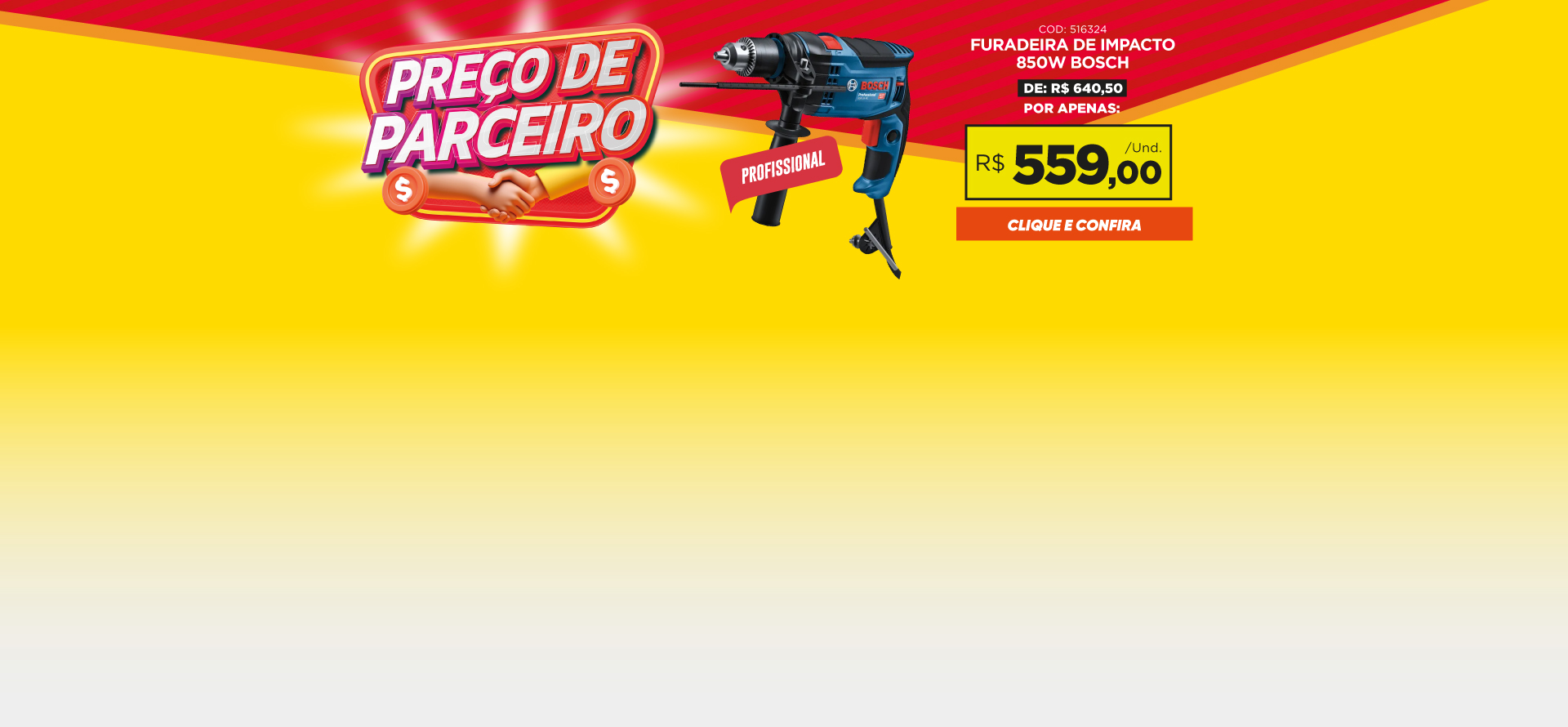 Furadeira na promoção!